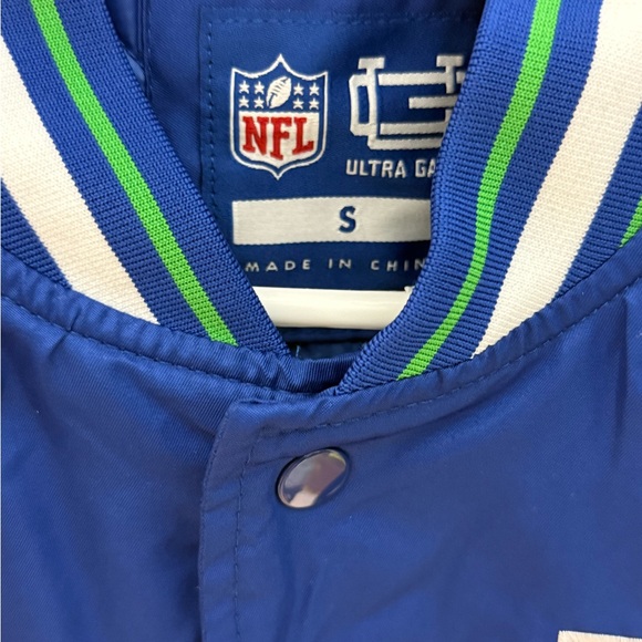 Seattle Seahawks Blue Bomber Jacket - Picture 3 of 3